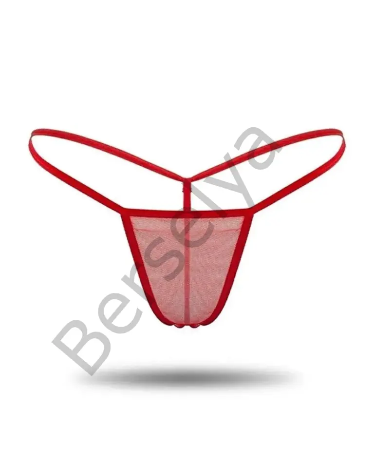 Kadın 3'lü Transparan Tül String