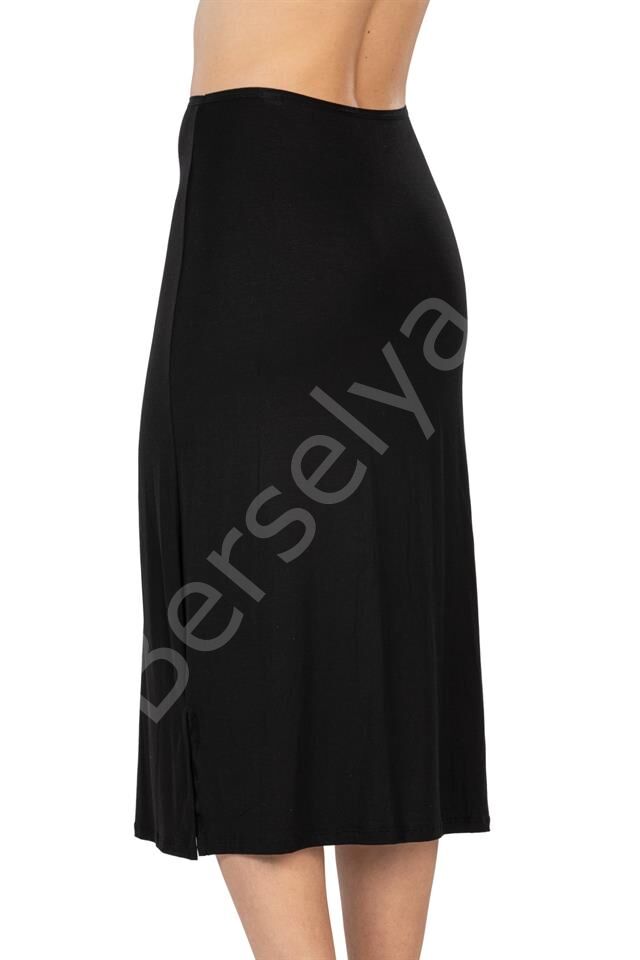 Siyah Emay 1439 Modal Cotton Uzun Jupon