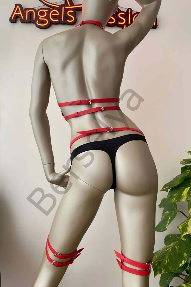 Ayarlanabilir Jartiyer Deri Harness Takım - Brf257