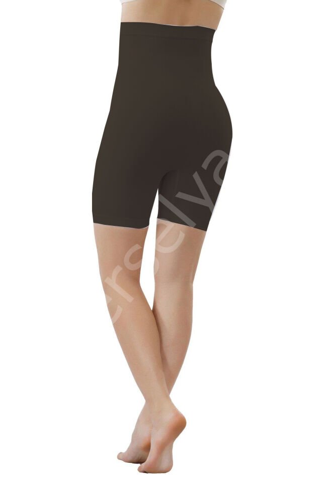 Mideli Uzun Paçalı Bayan Korse 11005 - Siyah