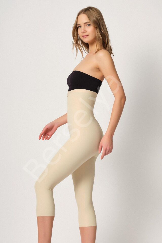 Ten Mı Emay 2868 Fermuarlı Kapri Tayt Lazer Korse