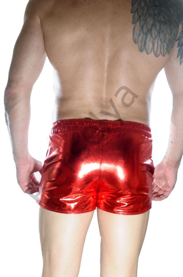 Erkek Kırmızı Lame Short