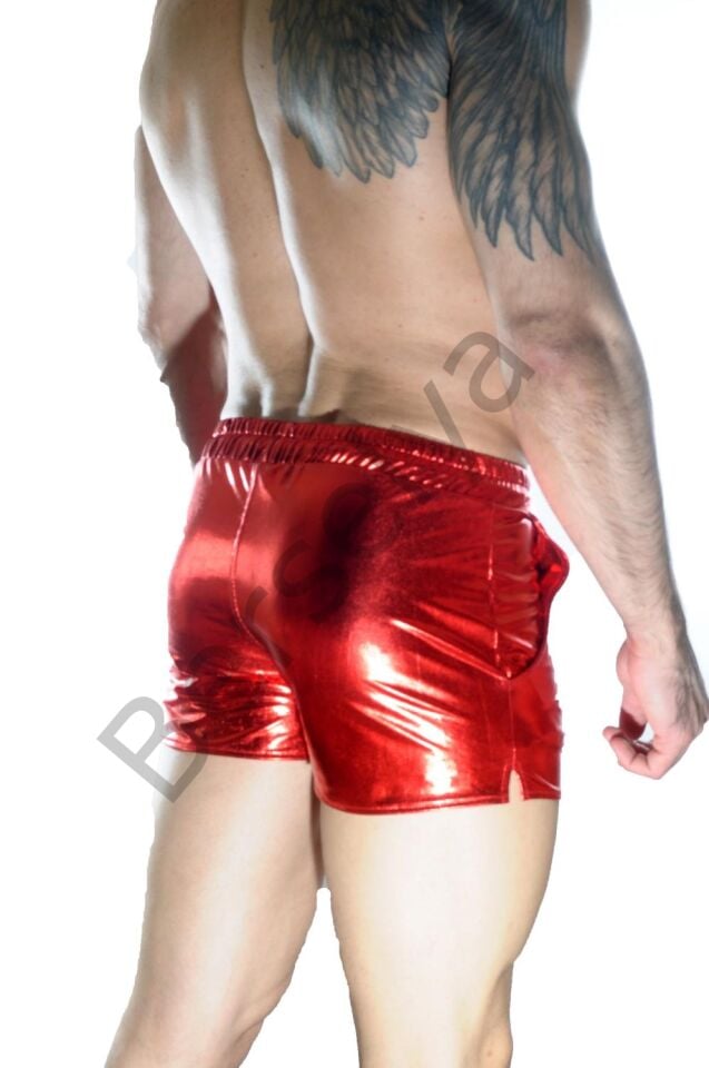 Erkek Kırmızı Lame Short