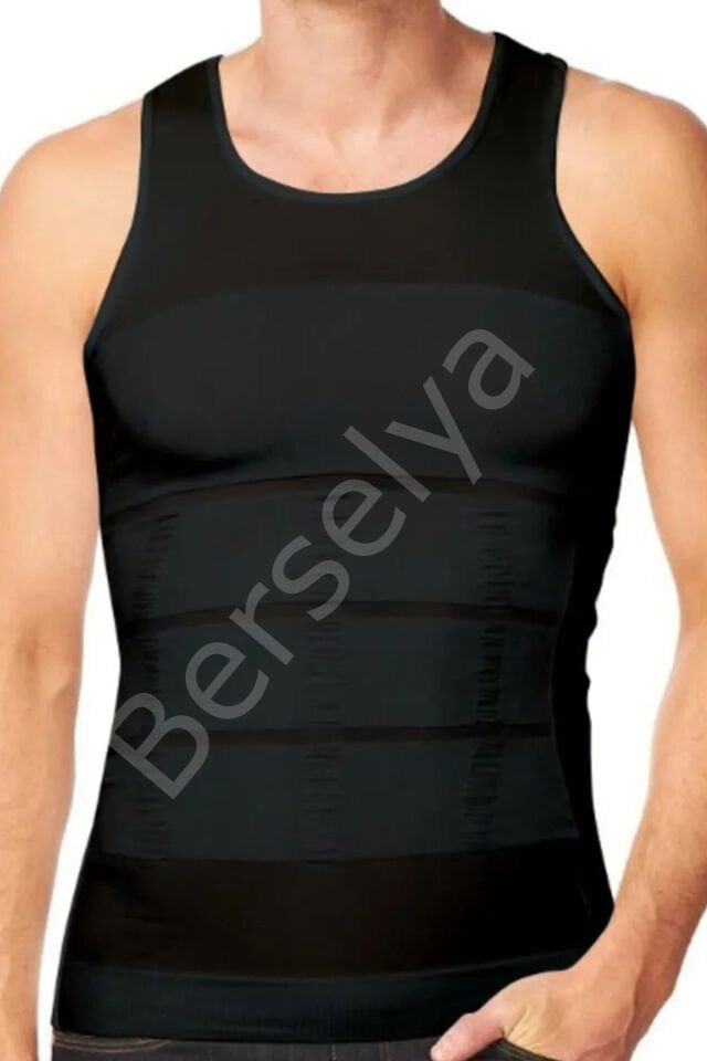 Korseli Erkek Atlet - 500 Siyah