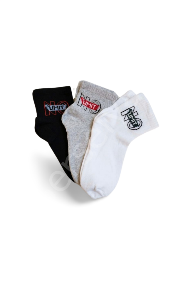 Pamuklu Kısa Bilek Çorap Yazlık  No Limit 3 Çift