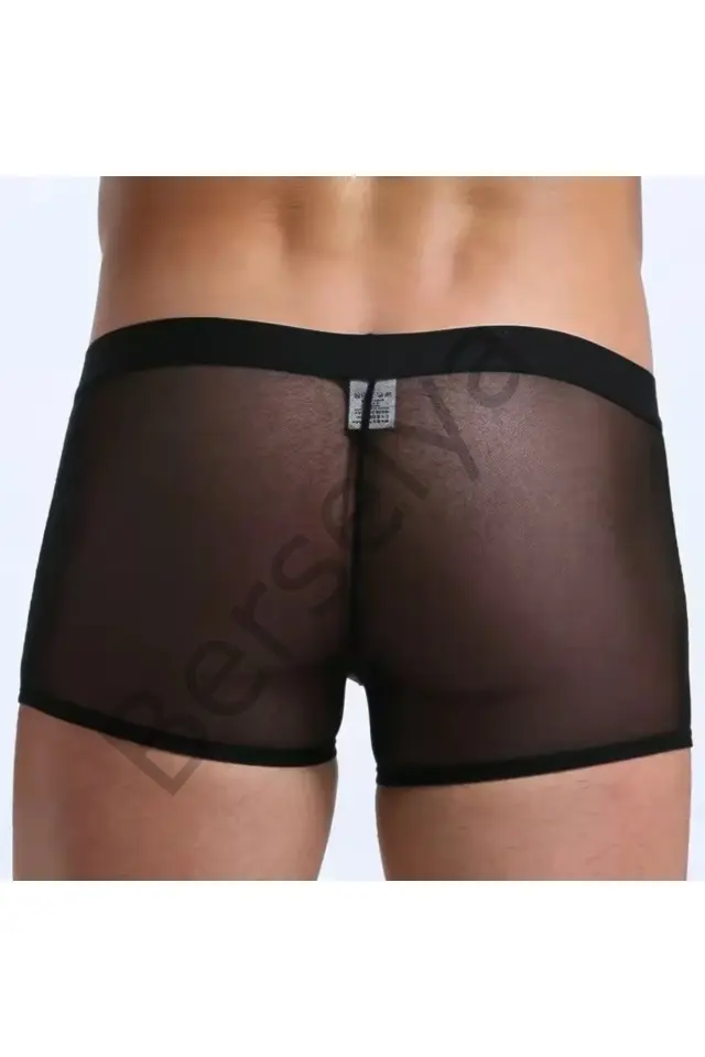 Fantezi Transparan Tül Erkek Boxer Fantezi Tanga