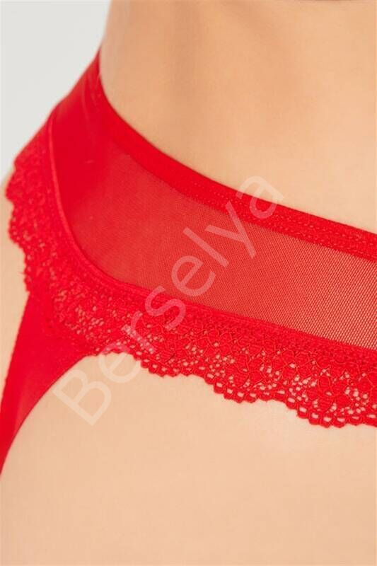 Tül Ve Dantel Detaylı Kadın Tanga