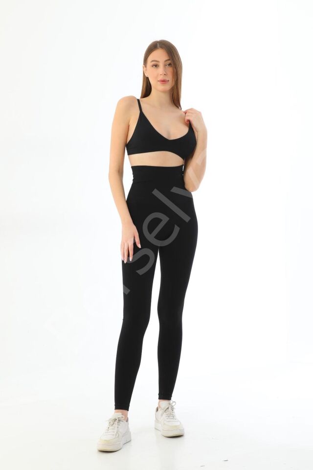 Siyah Mı 3904 Göğüs Altı Yüksek Bel Toparlayıcı Tayt