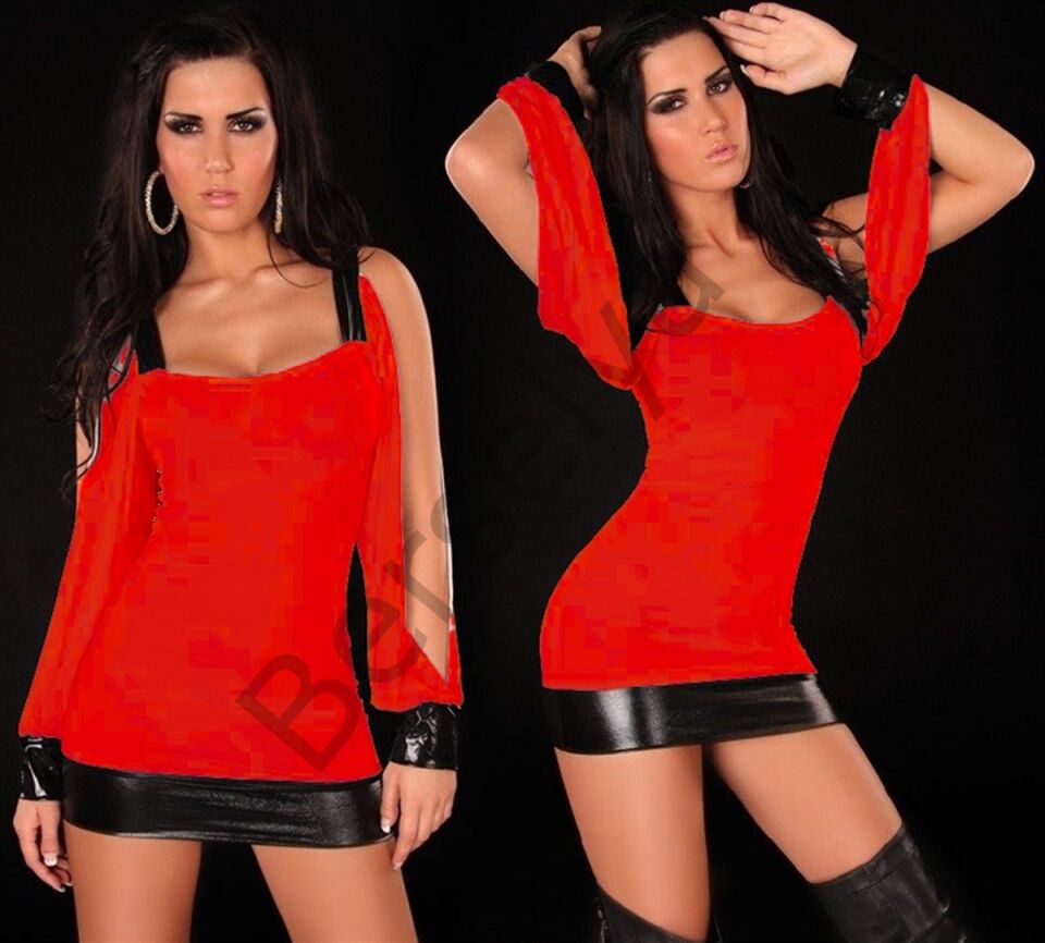 B100984 Seksi Mini Elbise