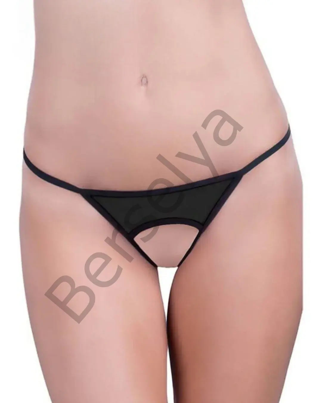 Fantazi Siyah Seksi Özel Ağı Açık String - Fantazi Tanga