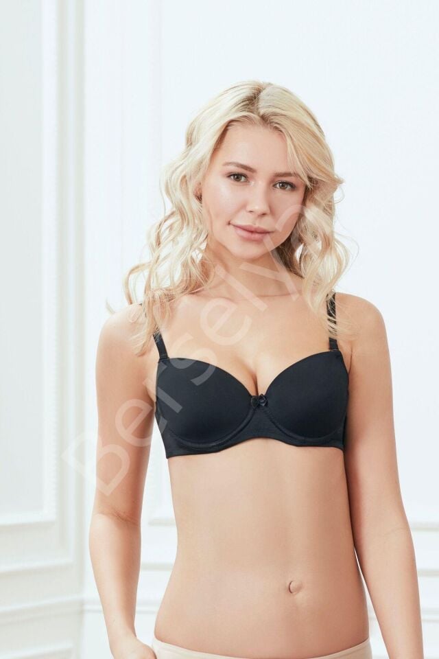 Balenli Desteksiz Dolgusuz Askıları Çıkabilen Günlük Klasik T-shirt Sütyeni