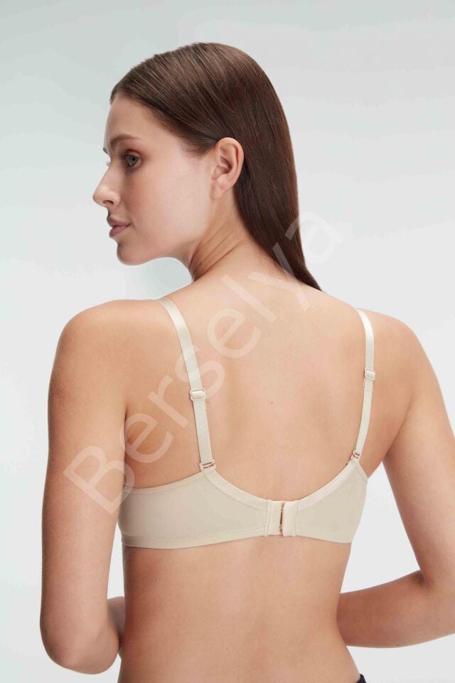 Balenli Desteksiz Dolgusuz Askıları Çıkabilen Günlük Klasik T-shirt Sütyeni