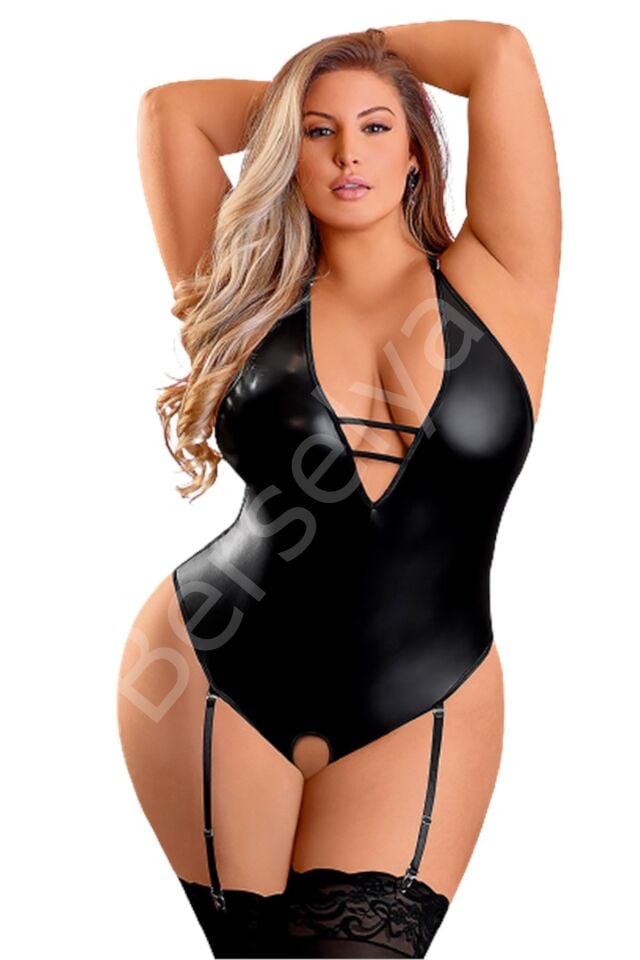 Büyük Beden Deri Fantazi Body