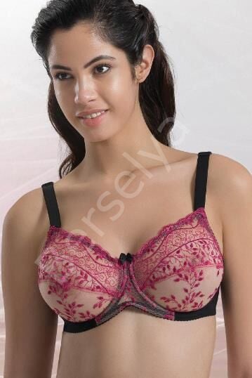 Siyah Bordo Emay 148 B Balenli Toparlayıcı Sütyen