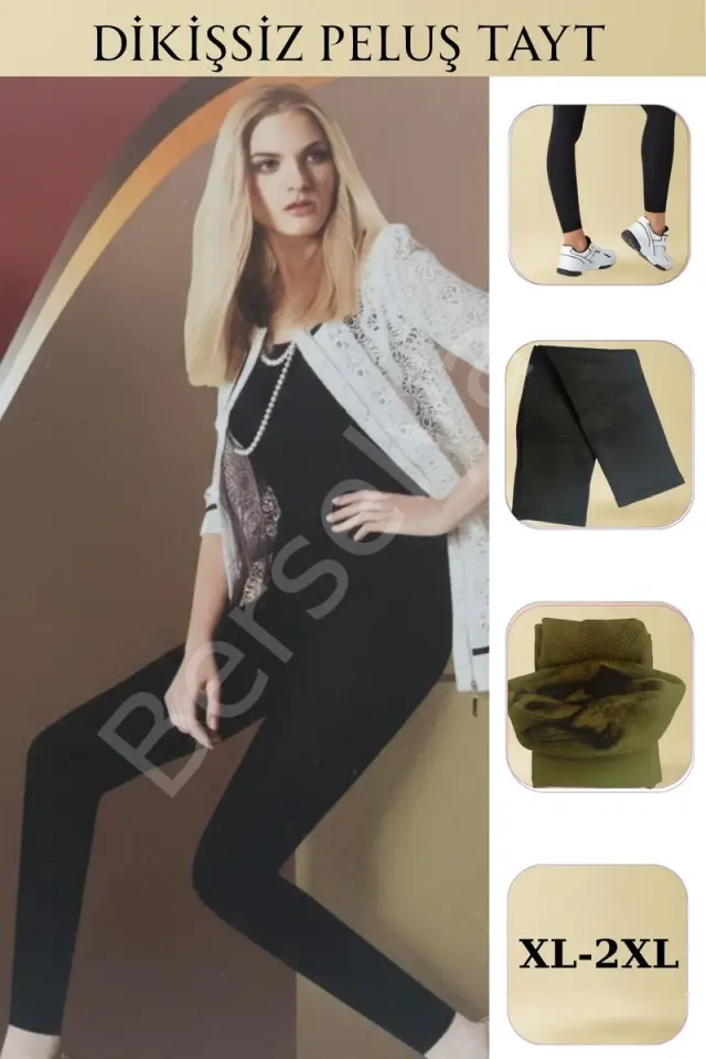 Dikişsiz Ayaksız Pelüş Tayt