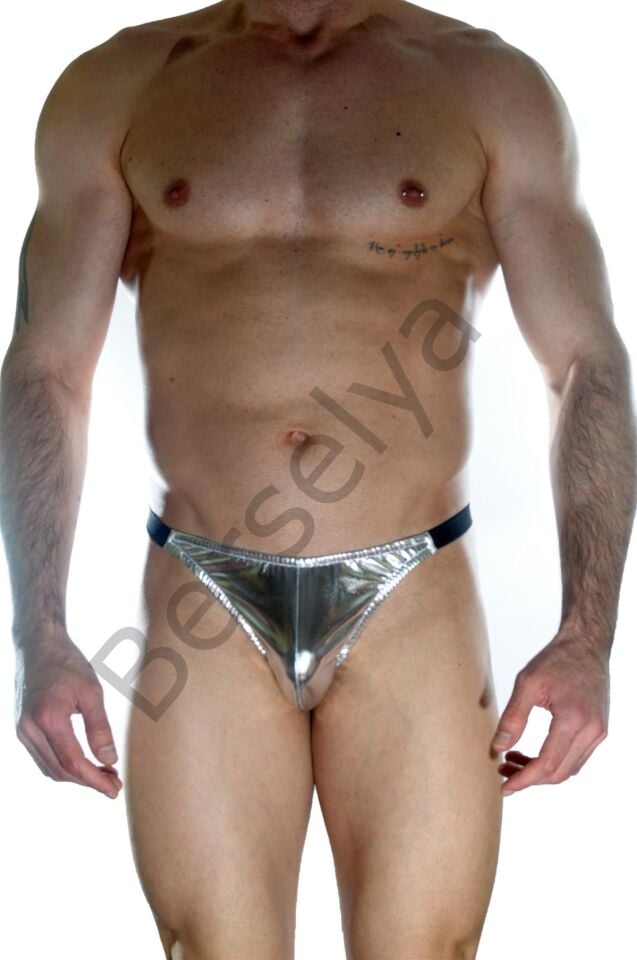 Erkek  Arkası Büzgülü Gümüş Brazillian Slip