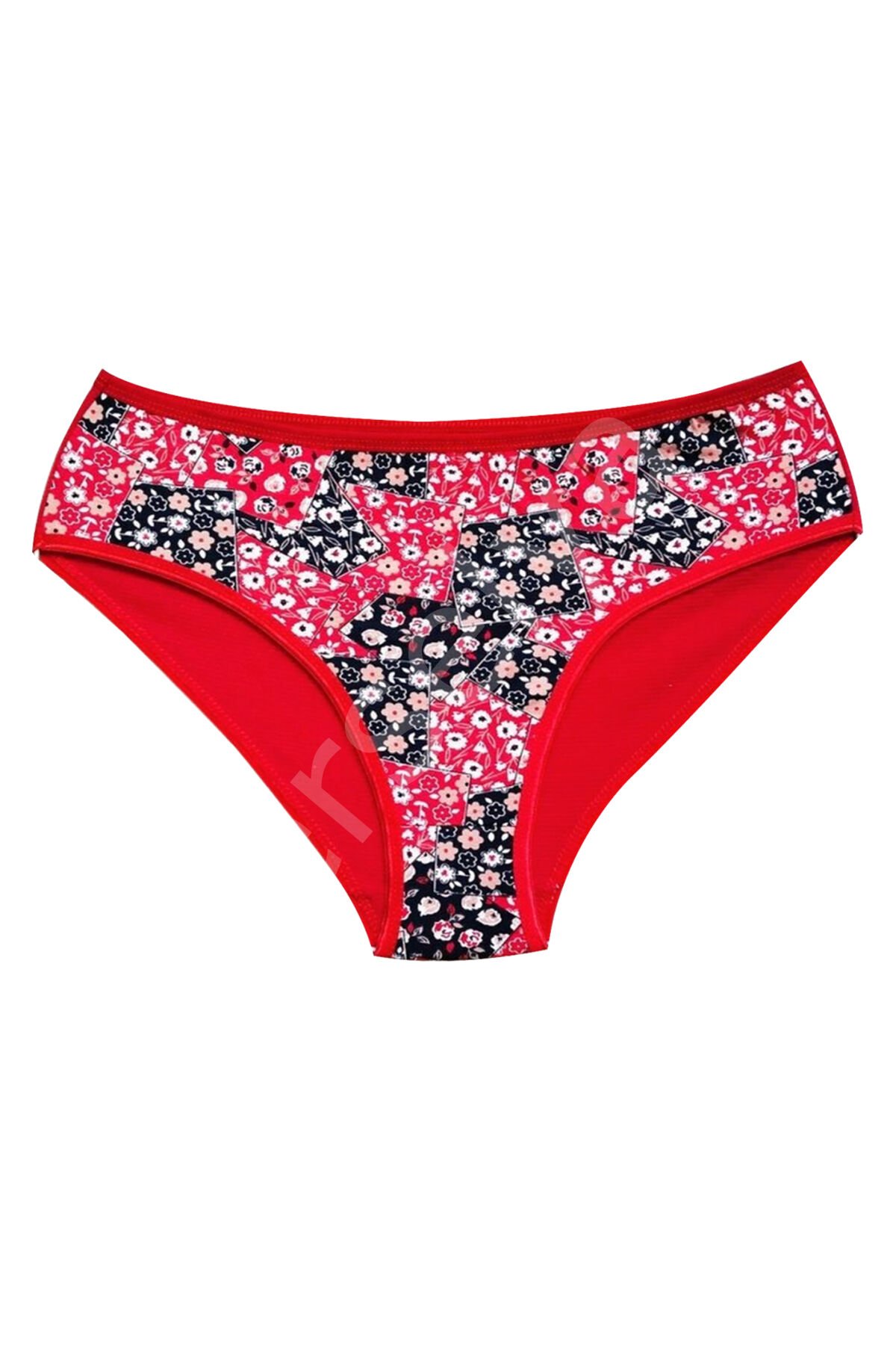 Pamuklu Geniş Kenarlı Likralı Desenli Bato Kadın Külot Desen 10