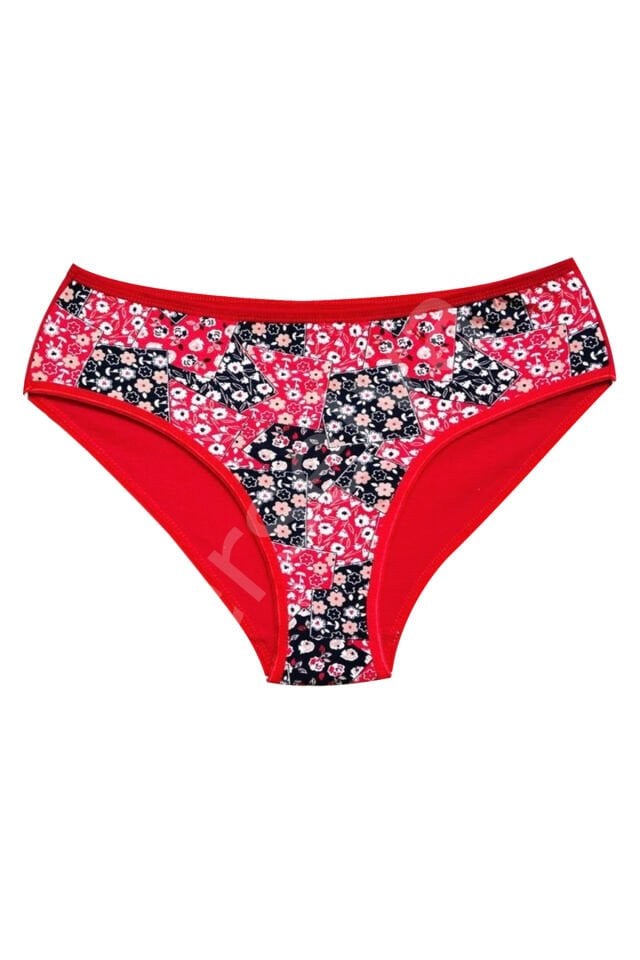 Pamuklu Geniş Kenarlı Likralı Desenli Bato Kadın Külot Desen 10