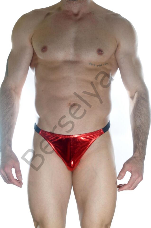 Erkek  Arkası Büzgülü Kırmızı Brazillian Slip