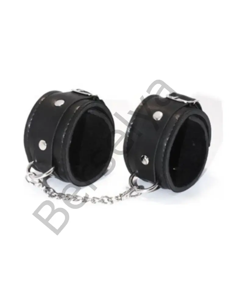 Fantezi Deri Seksi Siyah Kedi Maske Kelepçe Kırbaç Seti ( 3'lü Set)