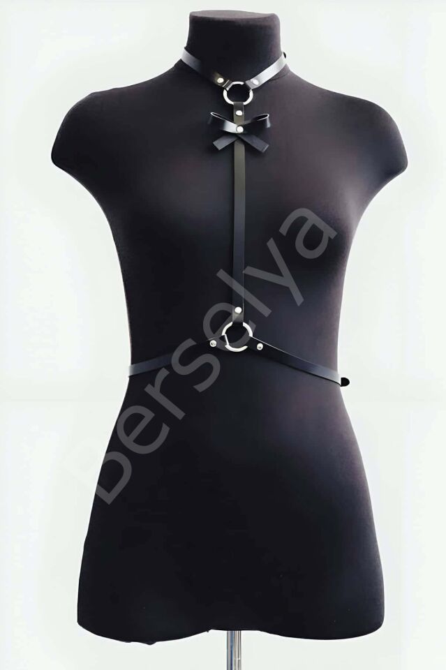 Fiyonk Detaylı Boyun Bel Bağlamalı Harness - Brf127