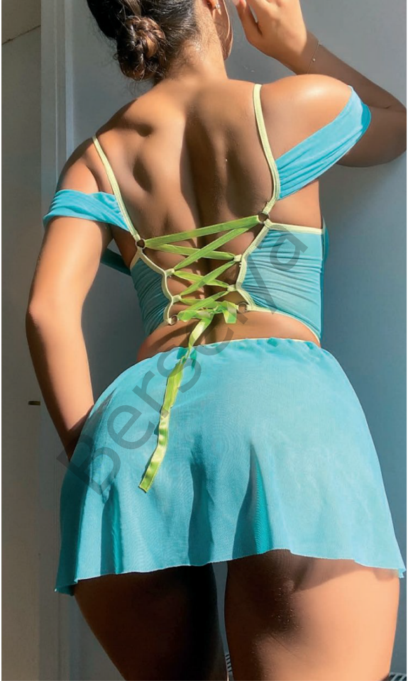 Turkuaz Fantezi Kleopatra Kostümü