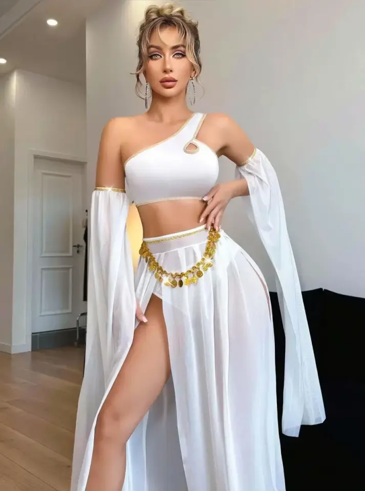 Özel Tasarım Kadın Beyaz Fantezi Harem Kostüm