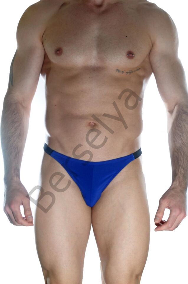 Erkek  Mavi Arkası Büzgülü Brazillian Slip
