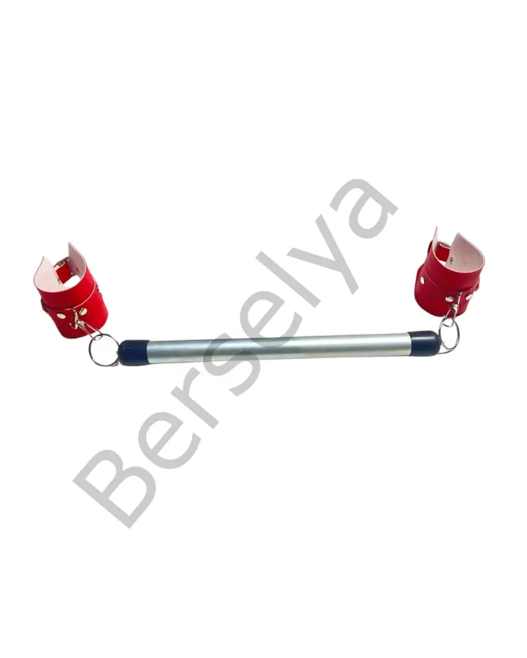 Fantezi Seksi Deri Borulu Kırmızı El Kelepçesi