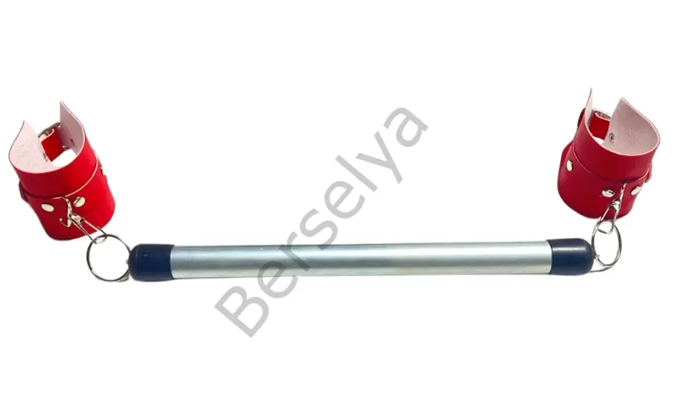 Fantezi Seksi Deri Borulu Kırmızı El Kelepçesi