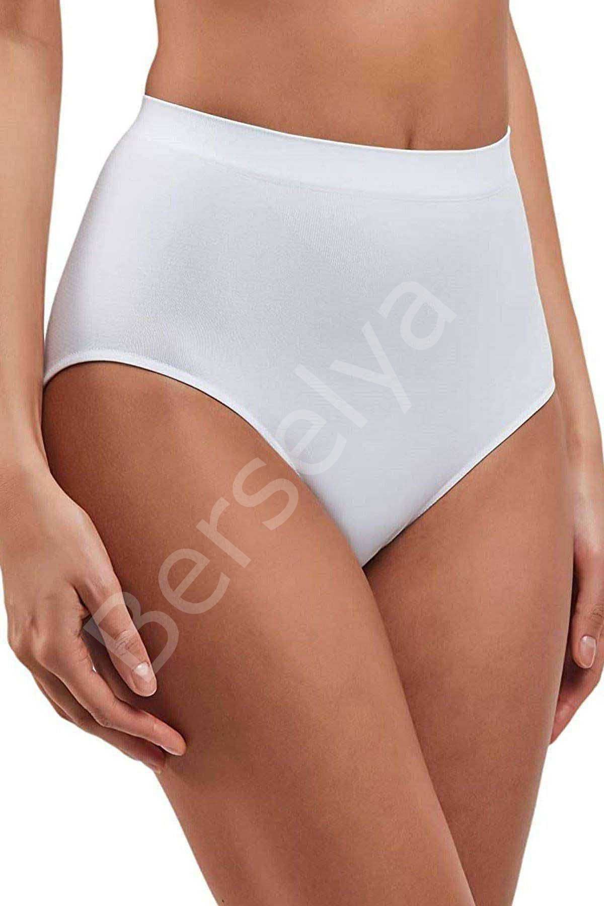 Elite Lite Kadın Yüksek Bel Dikişsiz İz Yapmaz Slip Külot Beyaz 811 L-XL