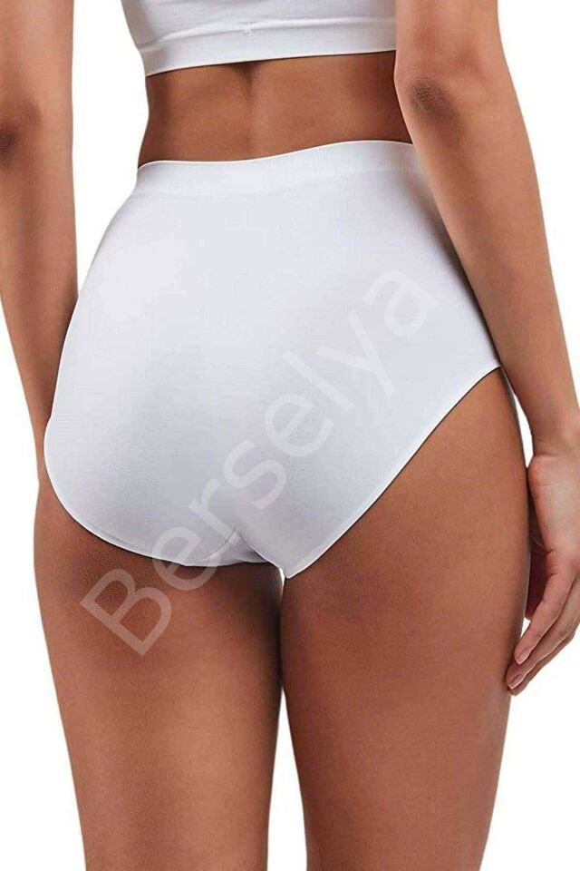 Elite Lite Kadın Yüksek Bel Dikişsiz İz Yapmaz Slip Külot Beyaz 811 L-XL