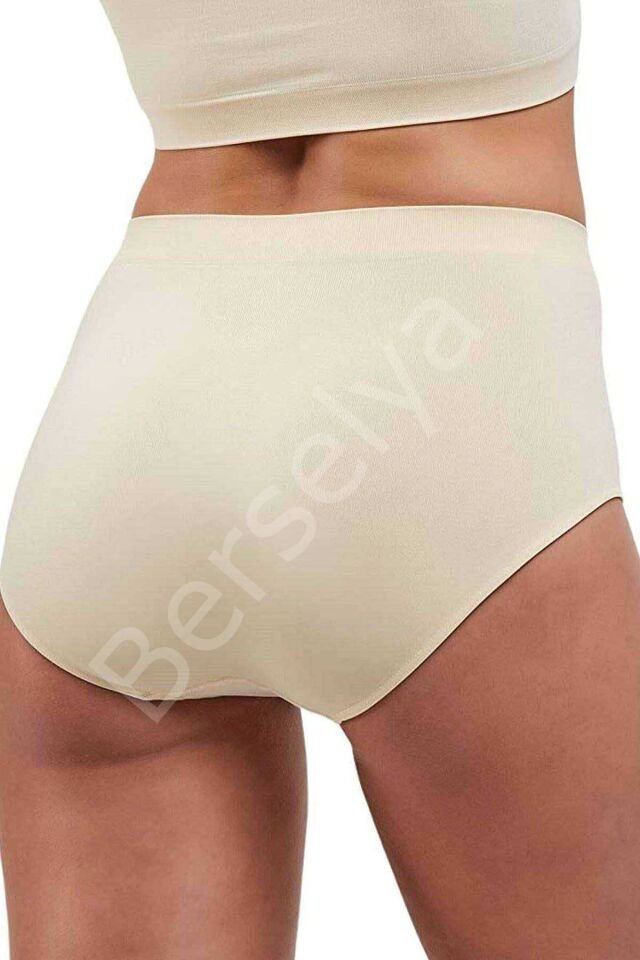 Elite Lite Kadın Yüksek Bel Dikişsiz İz Yapmaz Slip Külot Ten 811 L-XL