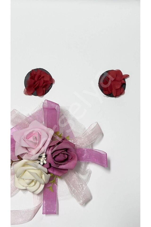 Yuvarlak Deri Harness Üstüne Kurdelalı Göğüs Ucu 85008