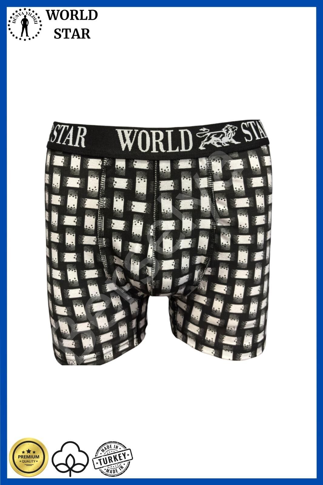 Likralı Pamuklu Renkli Erkek Boxer