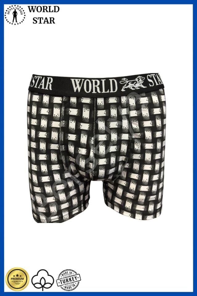 Likralı Pamuklu Renkli Erkek Boxer