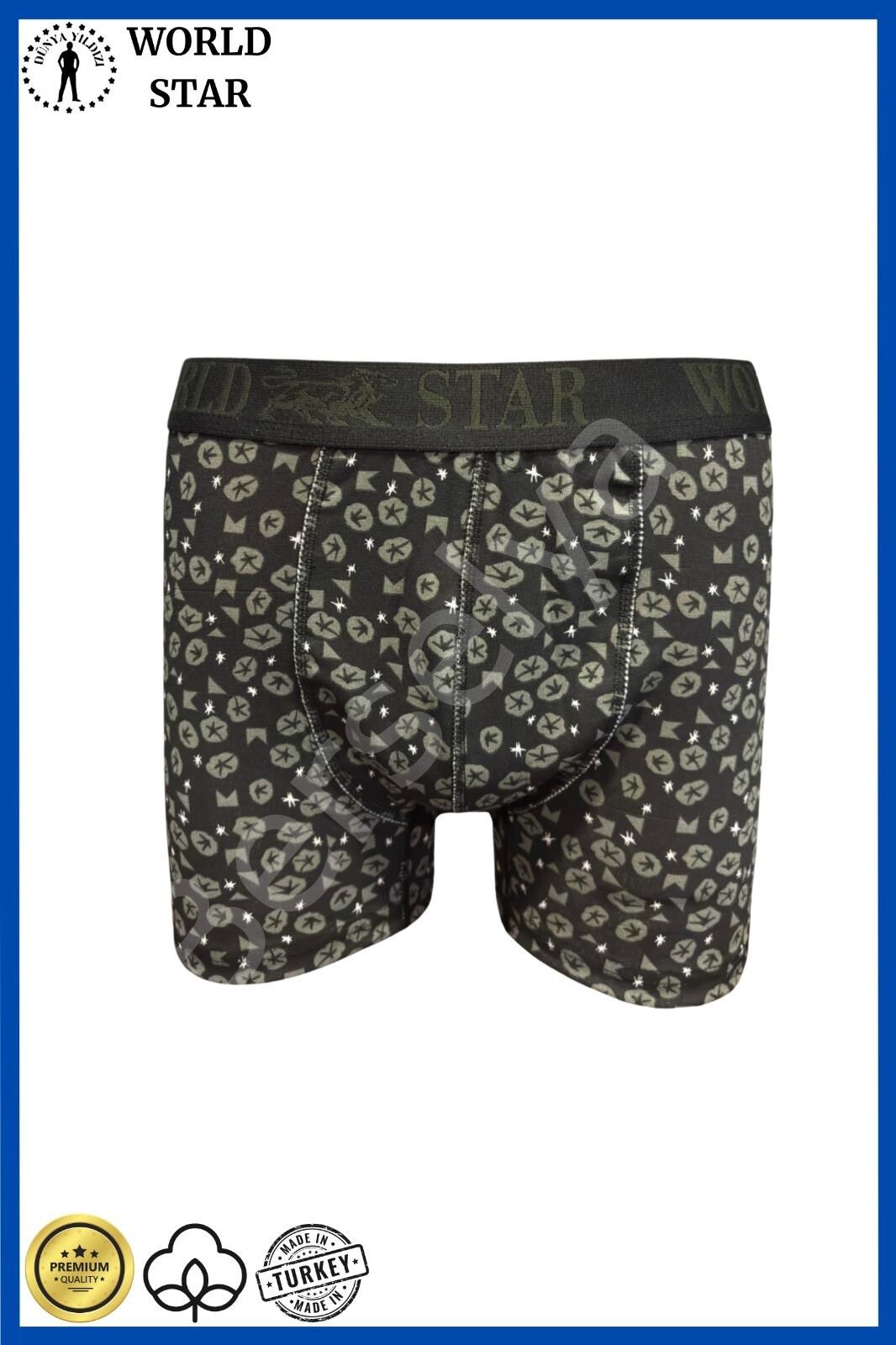 Likralı Pamuklu Renkli Erkek Boxer