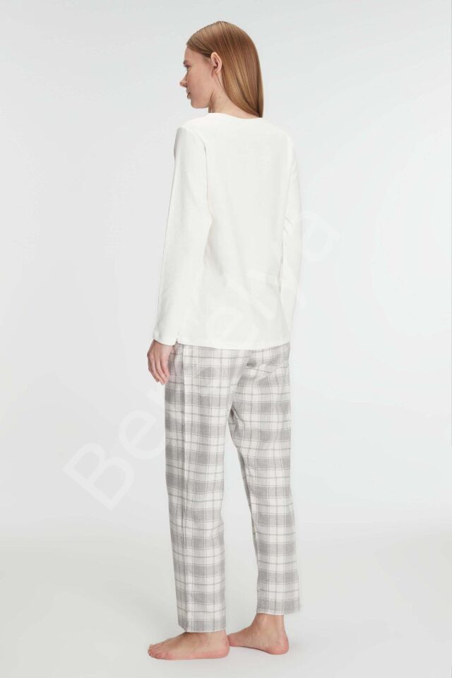 Anıl Uzun Kol Pamuklu Kışlık Pijama Takımı