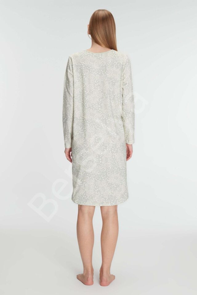 Pamuklu Uzun Kollu Gecelik