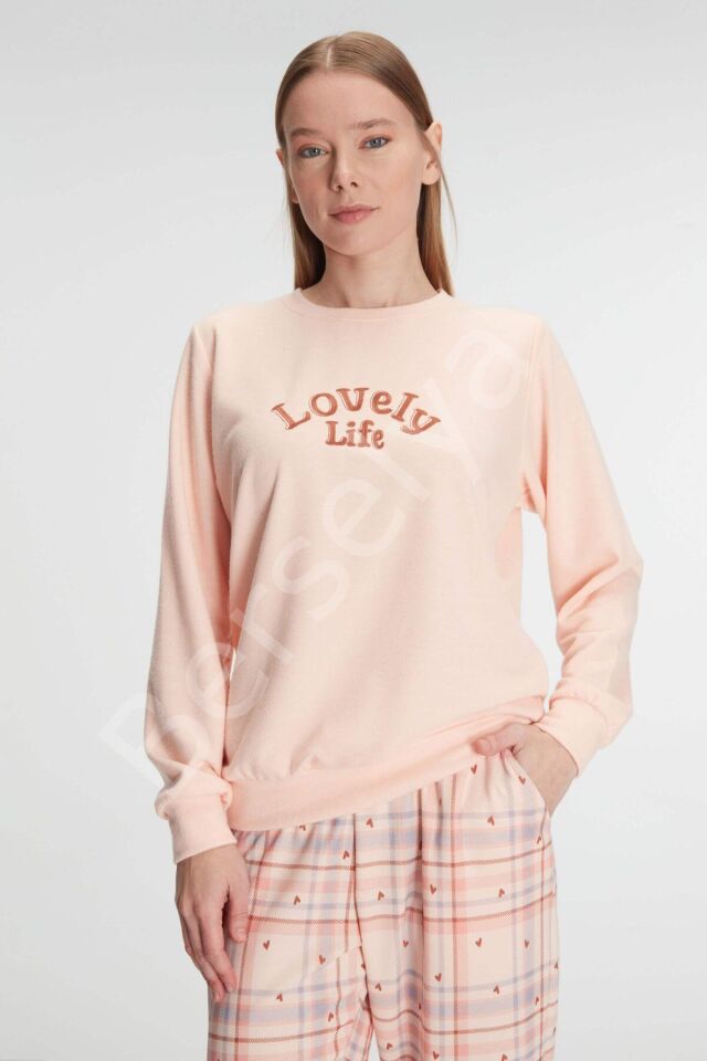 Pamuklu Kışlık Uzun Kol Kadın Pijama Takım