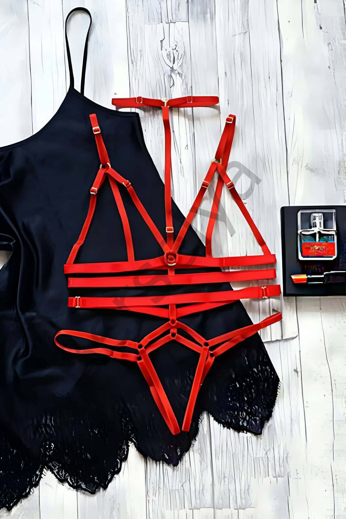 String - Sütyen Lastik Harness Takım - Brf144