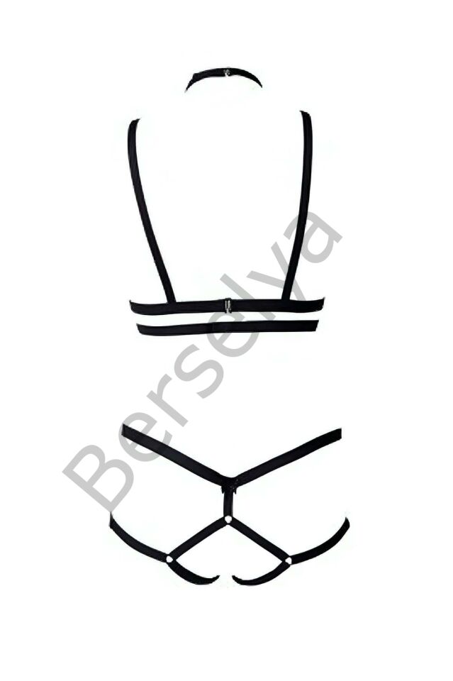 Sütyen - String Lastik Harness Takım - Brf144