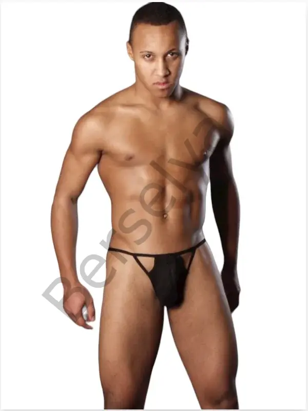 Fantezi Siyah Transparan Erkek İç Çamaşırı