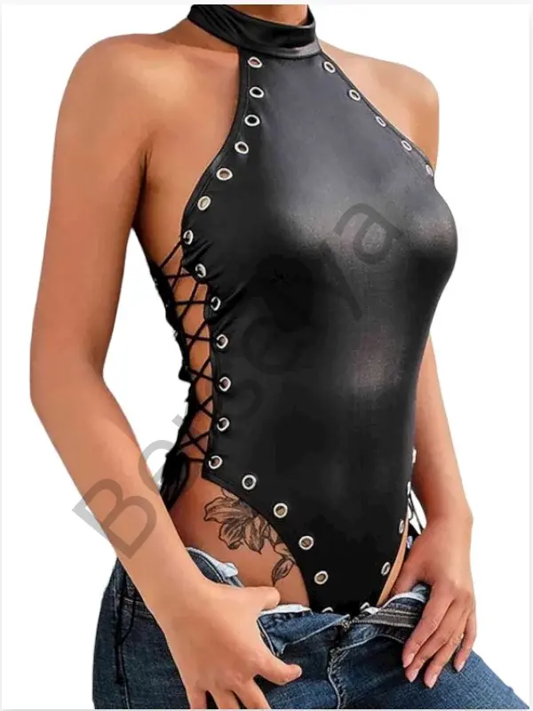 Fantezi Yanları Kuş Gözlü Yandan Bağlamalı Seksi Babydol