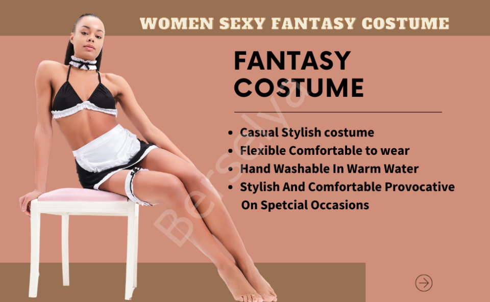 Siyah Kırmızı Fantezi Kostüm İkli Set 50888sk