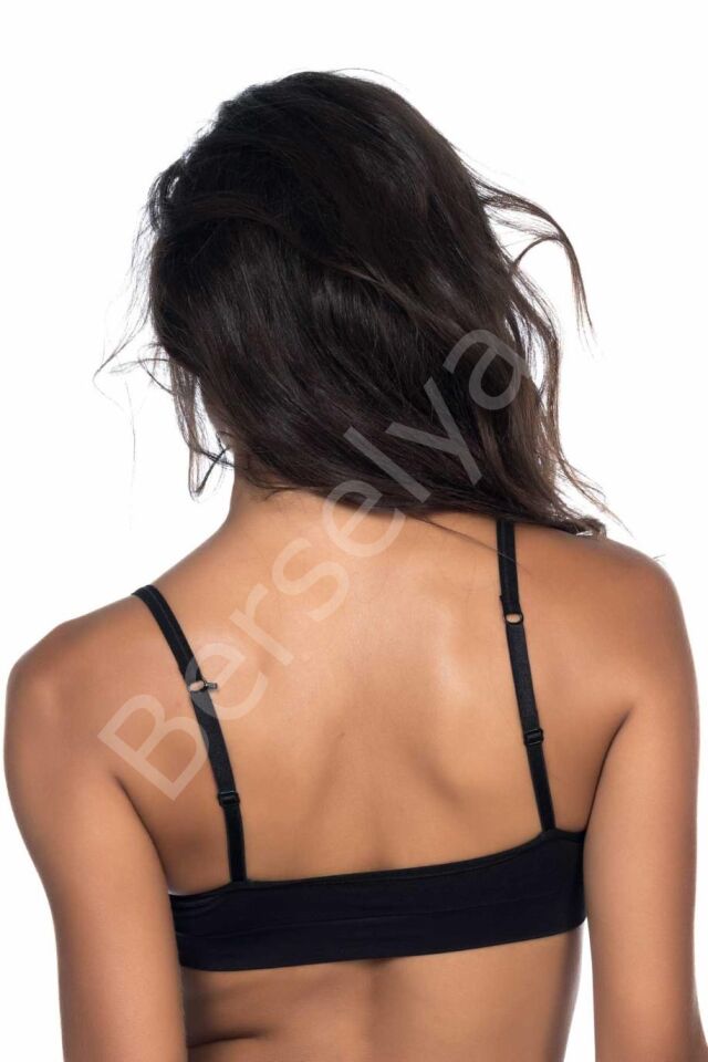 Siyah Mı Emay 4020 Pedli İnce Askılı Büstiyer