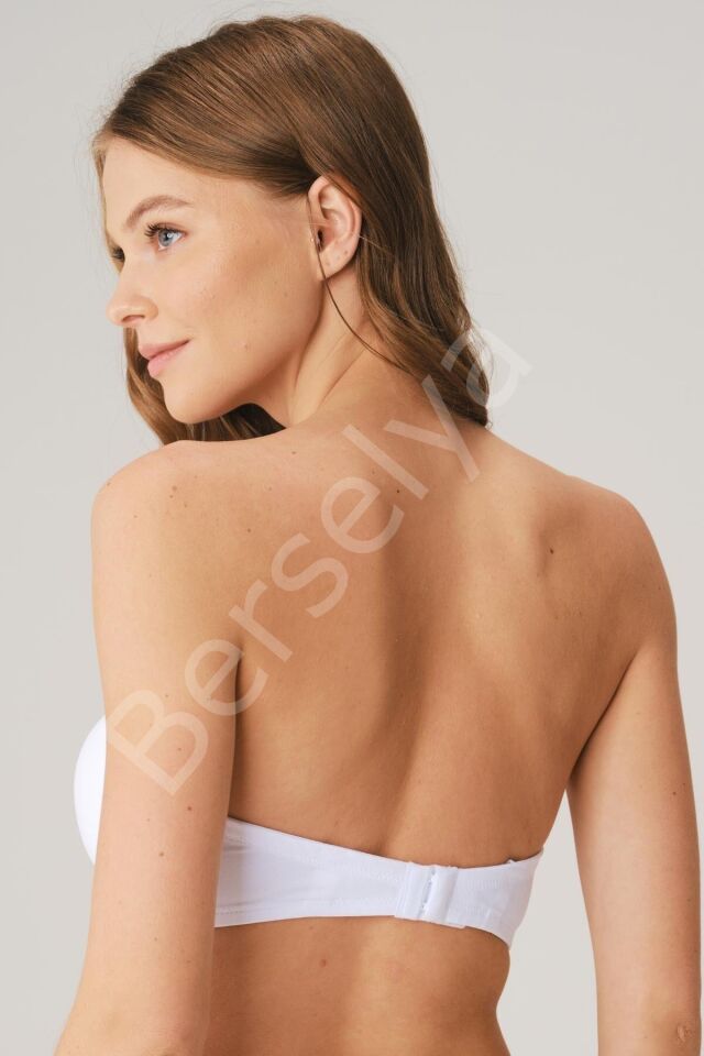 Balenli Desteksiz Dolgusuz Askısız Straplez Yumuşak Süngerli Günlük Klasik T-shirt Sütyeni