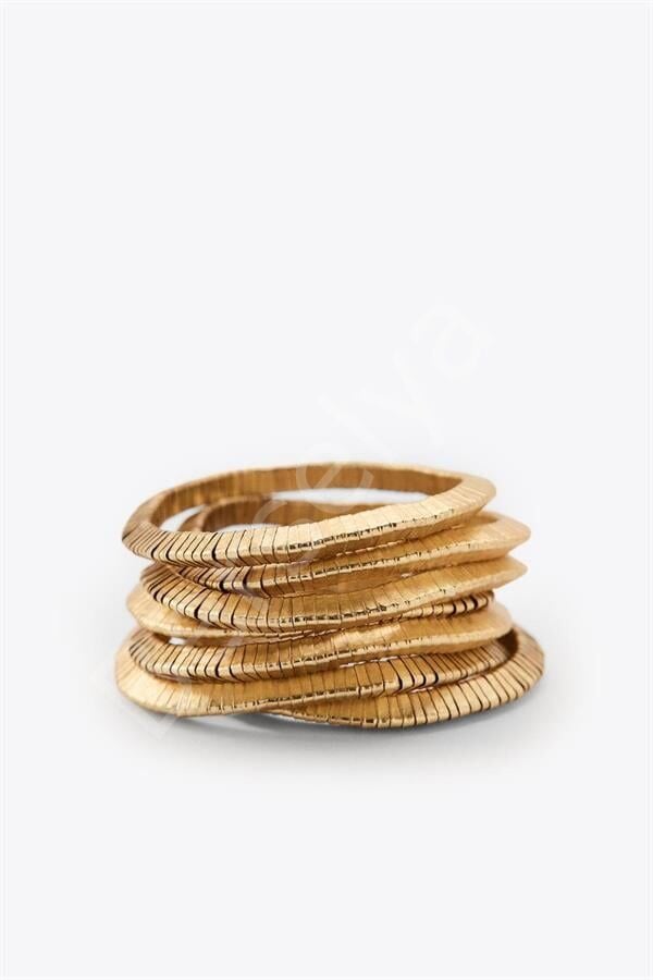 Çoklu Lastkli Bilezik - Altın