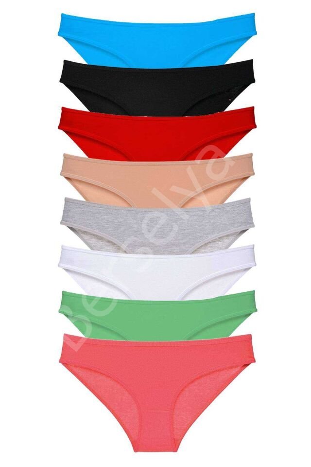 8 Adet Süper Eko Set Likralı Kadın Slip Külot Set 3