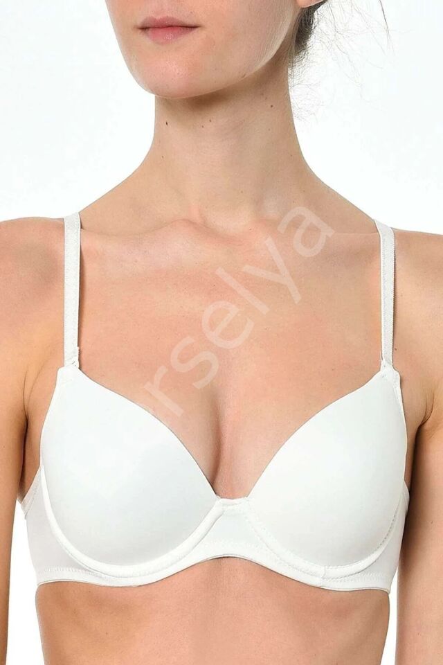 Orkide Kadın Ekru Boyundan Bağlı Dolgusuz Sütyen 2000